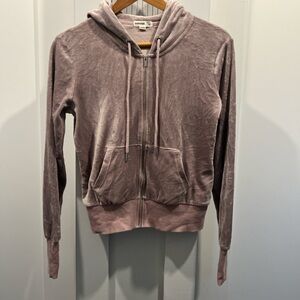 Garage Mauve Velvet Hoodie